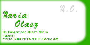 maria olasz business card